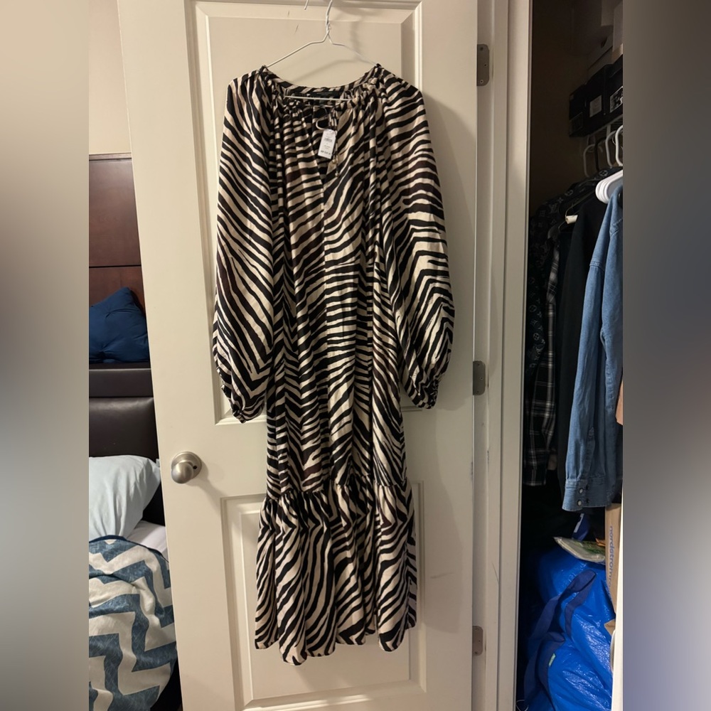 Banana Republic Brown and tan maxi dress